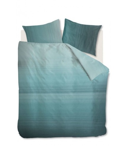 Auping Reef Green dekbedovertrek,katoensatijn,groen,extra lange instopstrook bed Essential,pink,spiraal