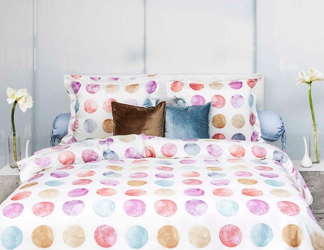 HNL Living Jelle satijn overtrek multi ,luxe bedtextiel