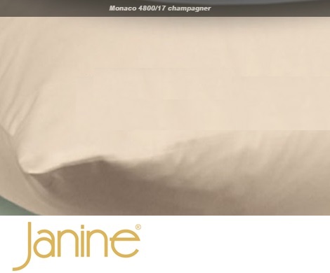 Janine Monaco 4800/17 dekbedovertrek maco - satijn, kleur:uni champagne Maat:140,200,240,260 cm.breed,260 cm.lang