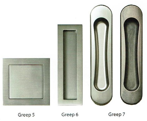 Slizing schuifdeurkast greep,vierkant,modern,ovaal