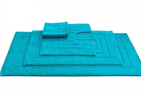 Atlanta badmat,toiletmat,bidetmat,wcmat,kleur: turquoise Van Dyck