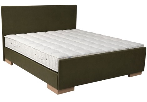 Boxspring Nox Torino met voetbord,pocketveermatras,custommade poot blank hout,modern