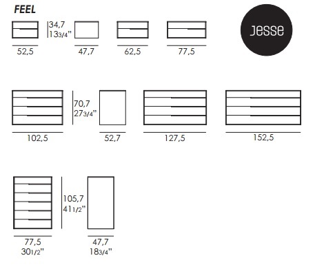 Feel ladekast, laag, hoog, breed,commode,dressoir,jesse, italiaaans,hoogglans,mat,maat