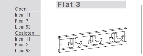 Kapstok hout design 3 haken,italiaans design