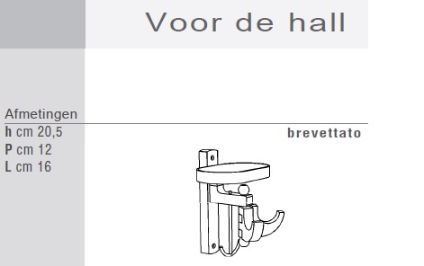 Kledinghaak hout,kleur: beuken