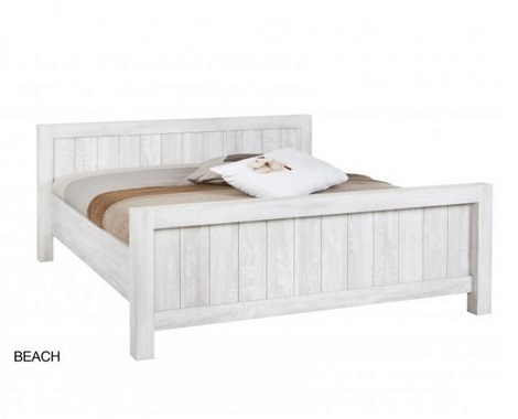 Maxfurn ledikant beach houtlook lamine whitewash cottage chalk