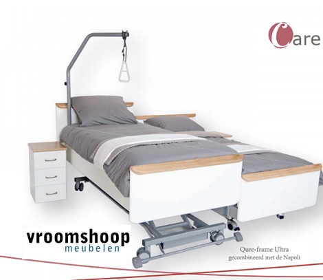Vroomshoop zorgbed Quré-inzet hoog / laag zorgframe