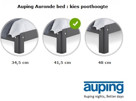 Auronde hoogte bed