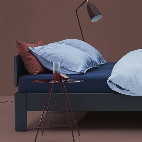 Auping Auronde bedframe Night bleu,alu oogje Burgundy