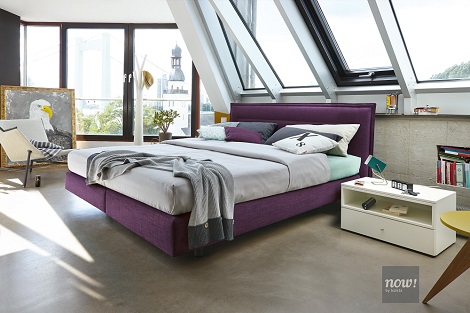 Boxspring Now by Hulsta paars design