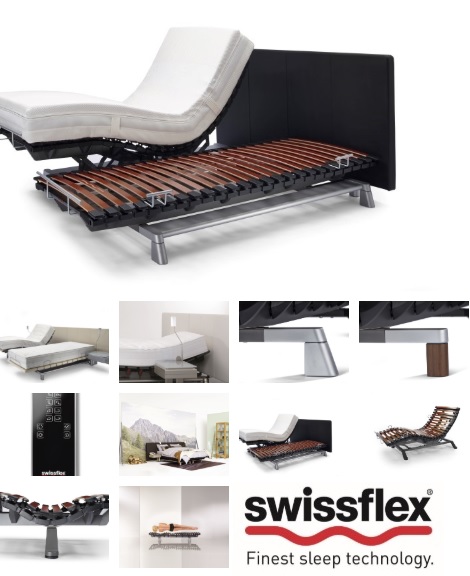 Swissflex bed kopen, Bridge 22,14,12,SF 20, lattenbodem, ambiente, hoofdbord, matras