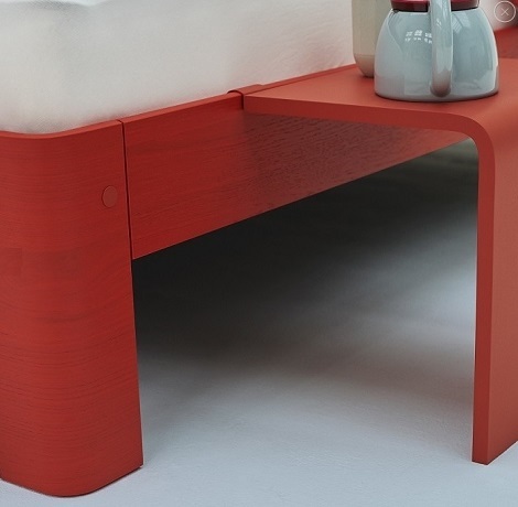 Auping Auronde beits kleur poppy red oak, rood bed