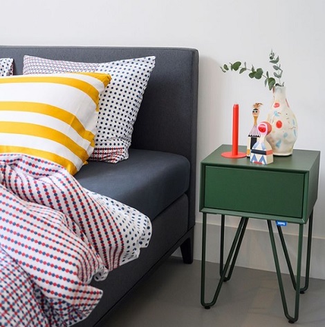 Auping nachtkast Pixel, kleur : groen, green