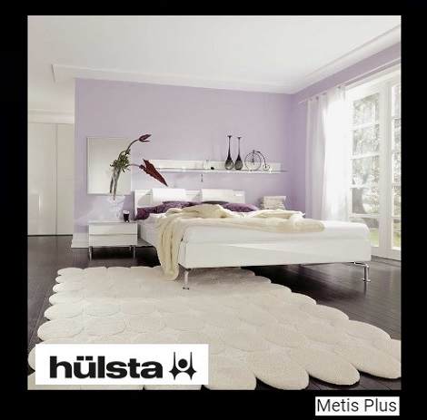 Hulsta bed Metis Plus hoogglans, wit, tweepersoons bed