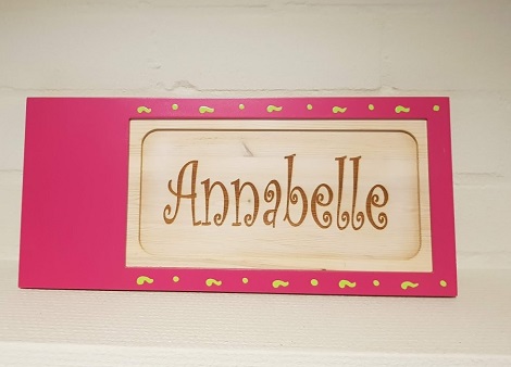 Naam Annabel op houten bord kopen, slaapkamer, lifetime kids