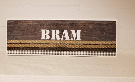 Naam Bram houten bord, lifetime kopen
