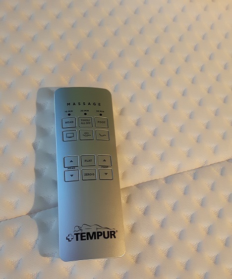 Tempur bediening boxspring Zero g met massage, tv.zit positie,elektrisch verstelbaarontspannen liggen