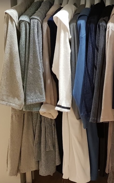 Herenbadjas met streep, beige, blauw,groen, antraciet, wit