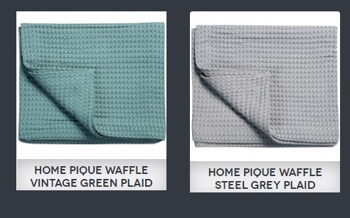 zomerdeken katoen blauw groen olive steel grey