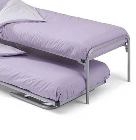 divanbed, duet, onderschuifbed, wielen avek